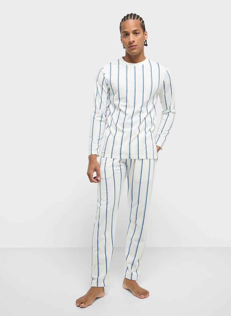 Seventy Five Printed Stripe Trouser Set  - Image 5
