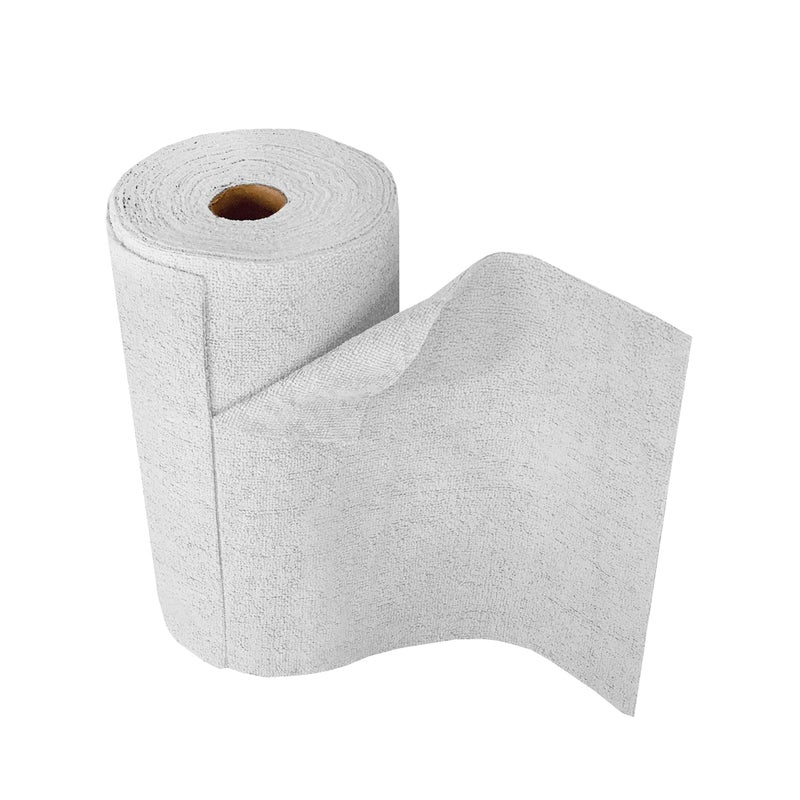 Eurow Eurow Microfiber TearATowel Cloth Roll Reusable Paper Towel Alternative Washable Up to 50 Times LintFree StreakFree for Kitchen Auto Home Garage Cleaning  Drying 11x12 75Pack White