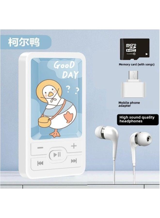 Students Listen To Music Mp3 Walkman High School Boys And Girls Mini Portable Sports Player-Body Color:A1 Cole Duck-Memory Capacity:External Sound Version 32g Can Save 8000 Songs + 4-piece Set - Image 1