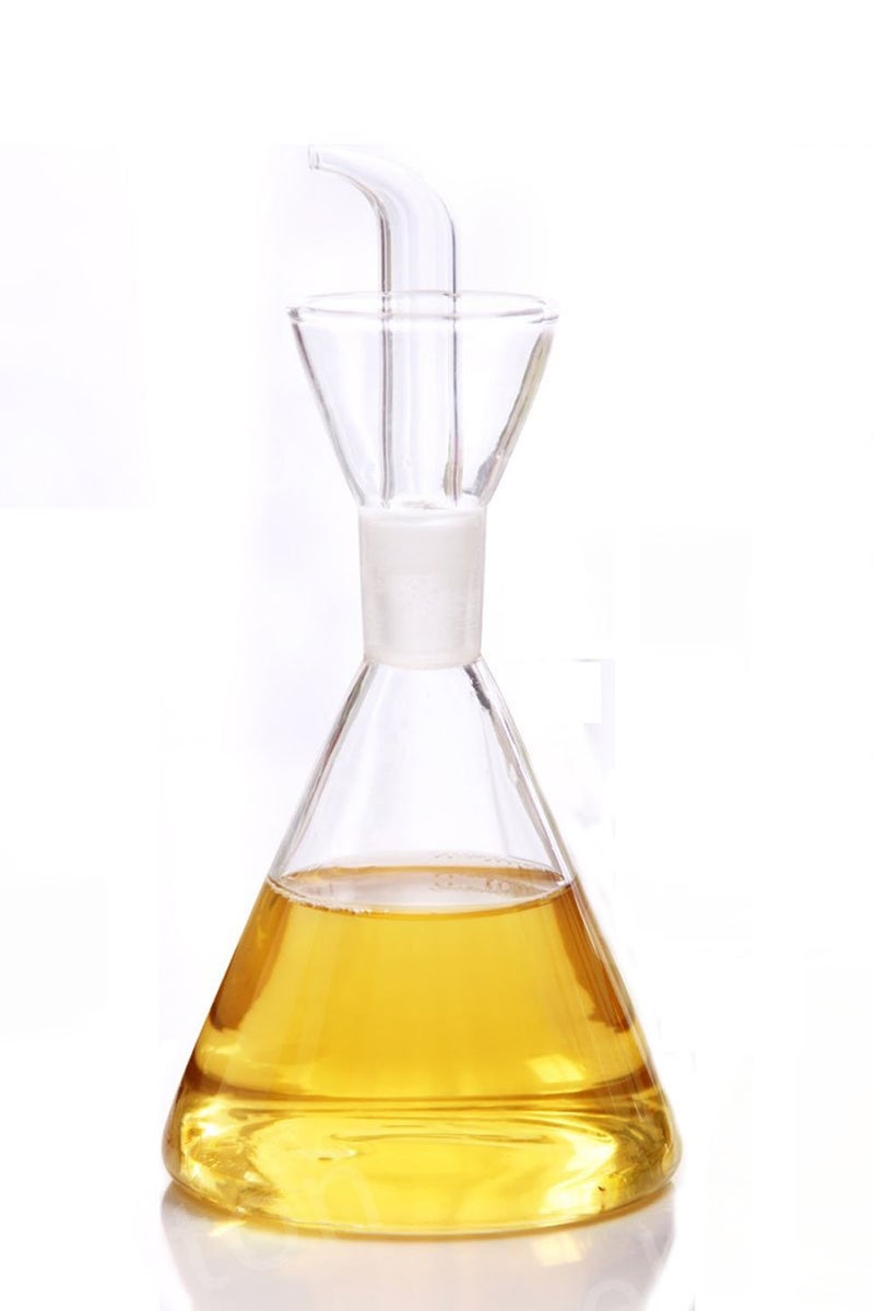 ELETON Olive Oil Dispenser Bottle Glass with No Drip Bottle Spout -Pourer Dispensing Bottles for Kitchen - Olive Glass Dispenser to Control Cooking Vegetable Oil and Vinegar(8 oz) - Image 1