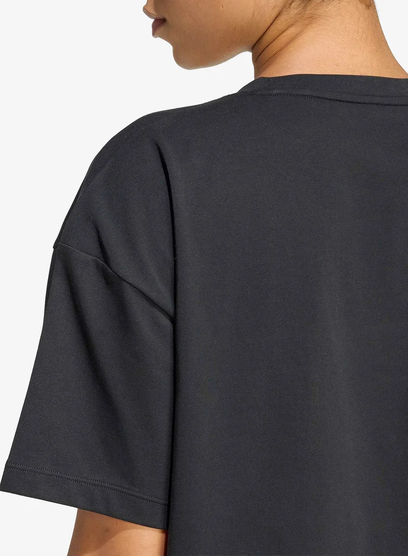 Adidas BLACK Primelift Essential Workout Oversized T-Shirt for Women | Best Price UAE