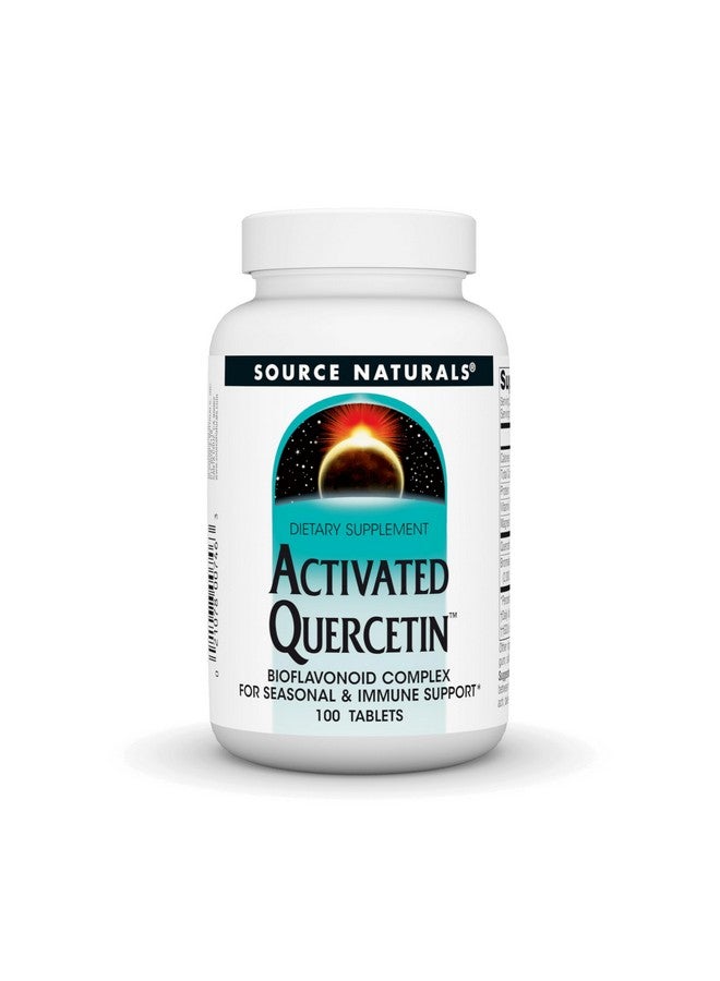 Source Naturals Activated Quercetin - Plant-Derived Bioflavonoid Complex - Seasonal & Immune Defense* - 100 Tablets - Image 1