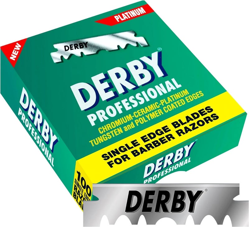 Derby شفرات حلاقة ديربي بروفيشينال ذات الحافة الواحدة، 100 قطعة - Image 1