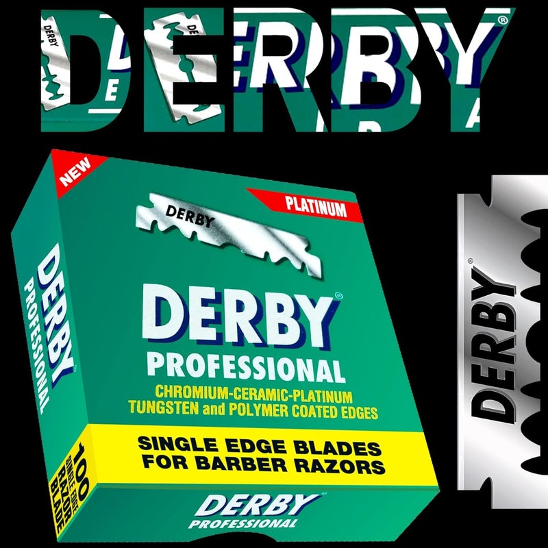 Derby شفرات حلاقة ديربي بروفيشينال ذات الحافة الواحدة، 100 قطعة - Image 4