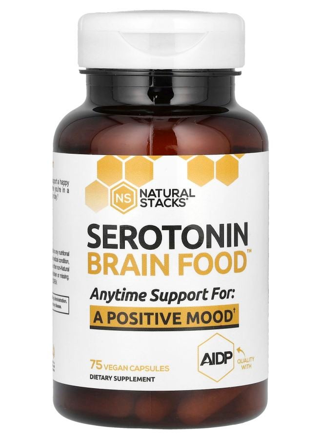 Natural Stacks طعام الدماغ سيروتونين 75 كبسولة نباتية