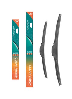Wiperex WiperEx Wiper Blades for Audi Q7 - 2017 2018 2019 - 26" + 20" - All Weather, Uniform Wiping, Premium Rubber, Perfect Fit, Silent, Reduced Wind Lift, No Marks (Set of 2)  - Image 1