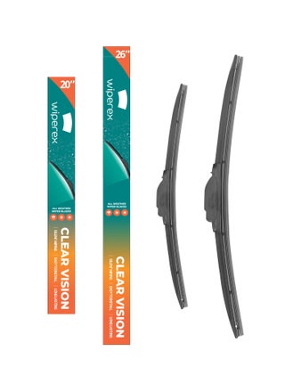 WiperEx Wiper Blades for Audi Q7 - 2017 2018 2019 - 26" + 20" - All Weather, Uniform Wiping, Premium Rubber, Perfect Fit, Silent, Reduced Wind Lift, No Marks (Set of 2) - pzsku/ZB01EBF16C7976D8C79E0Z/45/_/1718866217/75bdc9f0-8634-4bfe-9ebd-e91644ca6846