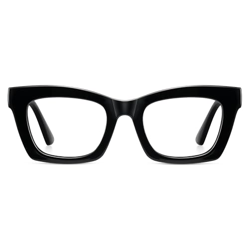 resjok Oprah Reading Glasses for Women - Stylish Blue Light Blocking Readers with Spring Hinge, Sturdy Eyeglasses (Black, 1.5x) - Image 1