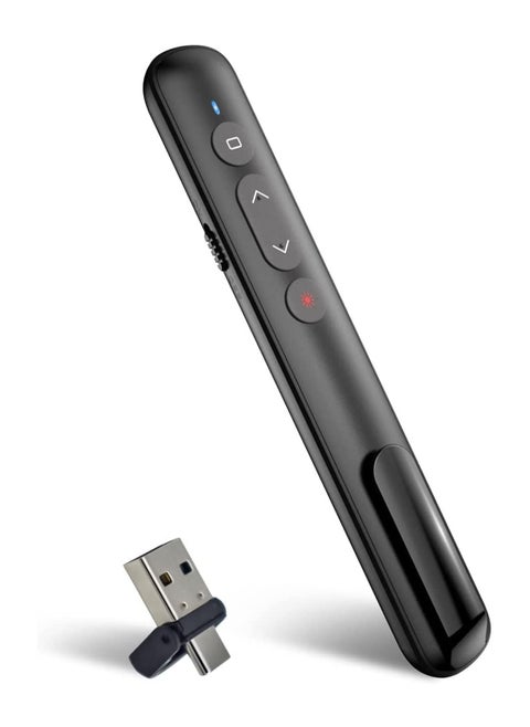 PPT Slide Clicker, Wireless Presenter Remote, with Hyperlink, Volume Remote Control PowerPoint Office Presentation Clickerk, for Keynote/PPT/Mac/PC/Laptop