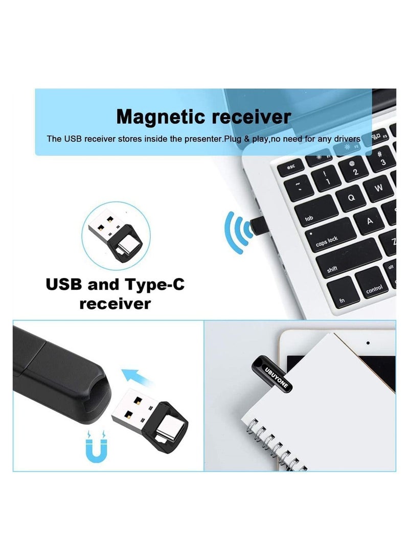 DMG TECH - PPT Slide Clicker, Wireless Presenter Remote, with Hyperlink, Volume Remote Control PowerPoint Office Presentation Clickerk, for Keynote/PPT/Mac/PC/Laptop - Image 1