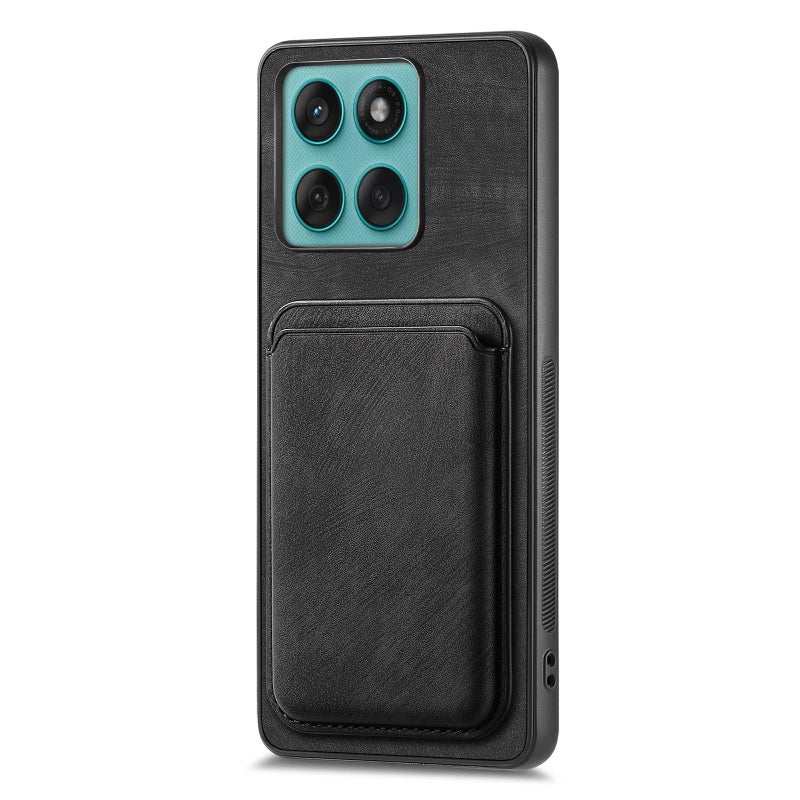 erorex For Motorola Moto Edge 60 Fusion Retro Leather Card Bag Magnetic Phone Case(Black) - Image 2
