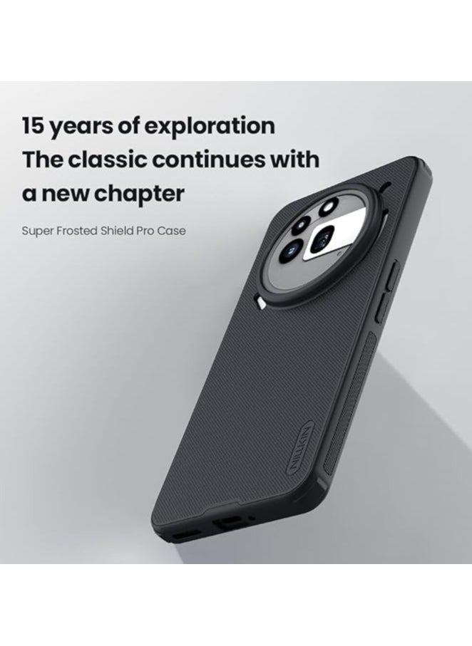 Nillkin Nothing Phone 3a Pro Case Super Frosted Shield Pro Matte All-Round Protection Anti-scratch Slim Luxury Hard Back PC+TPU Cover Raised Bezel Camera Protect Cover for Nothing Phone 3A Pro Black  - Image 2