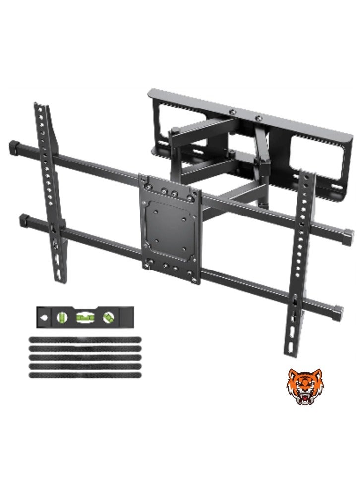 TIGER حامل تلفاز حائط متحرك بالكامل لتلفزيونات 32''-84'' – دوران، ميل، ذراعين متحركتين، أقصى VESA 600x400mm، يدعم حتى 132lbs، يناسب دعامات خشبية 16'' - Image 1