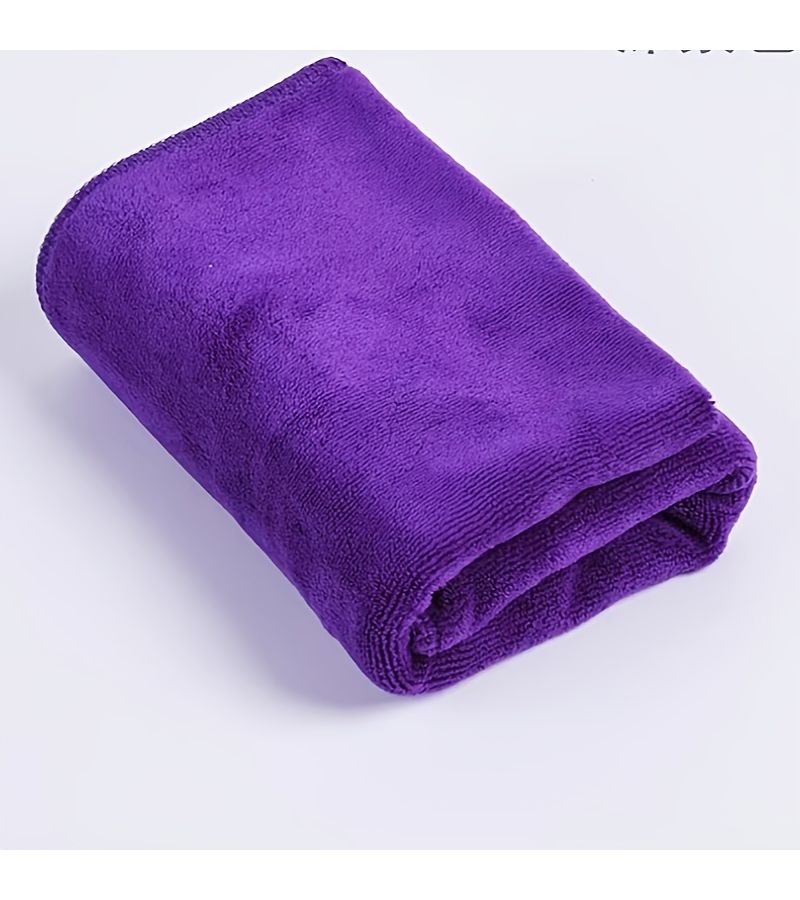 Super Absorbent Multi-Purpose Thickened Fiber Towel Purple for Kitchen Bathroom Beauty Hair Care Car Cleaning and Outdoor Use Quick Drying Lightweight Comfortable Ideal Travel Home 29.5in x 13.8in - Image 1