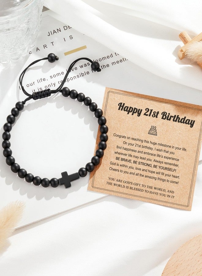Tarsus 21st Birthday Gifts for Him, 21st Happy Birthday Decorations Cool Gifts Bracelet for 21 Year Old Men Male Son Brother - Image 3