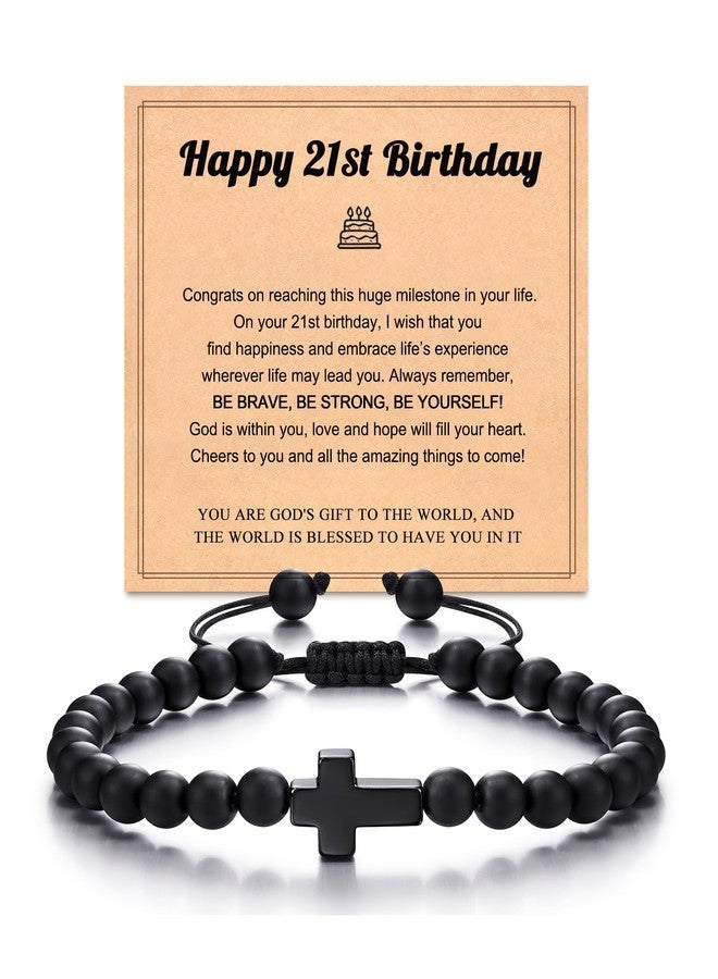 Tarsus 21st Birthday Gifts for Him, 21st Happy Birthday Decorations Cool Gifts Bracelet for 21 Year Old Men Male Son Brother - Image 1