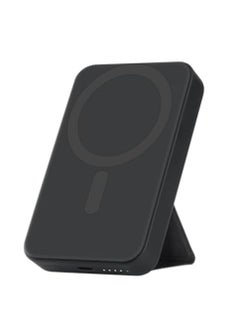mpBLBERRI 10000mAh Wireless Charging Power Bank With Cable Slim Light Weight Wireless Charger LED Indicator Black  - Image 1
