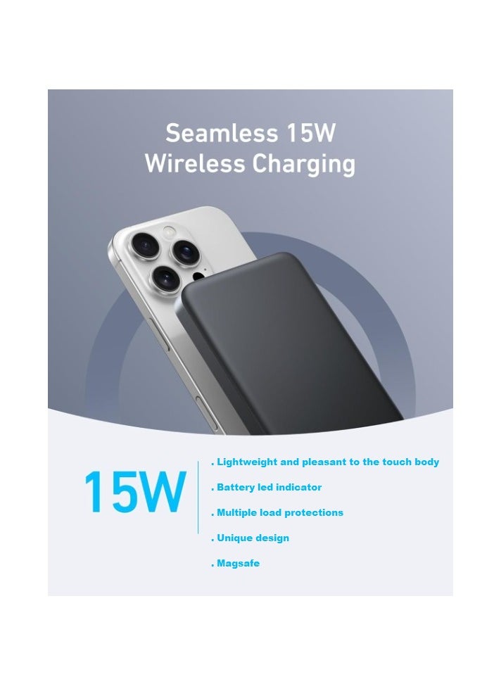 10000mAh Wireless Charging Power Bank With Cable Slim Light Weight Wireless Charger LED Indicator Black - pzsku/ZB01F16299B31AA3CF4BCZ/45/_/1740509040/47930ffc-aa0b-44b7-94bb-f32b8e94f49c