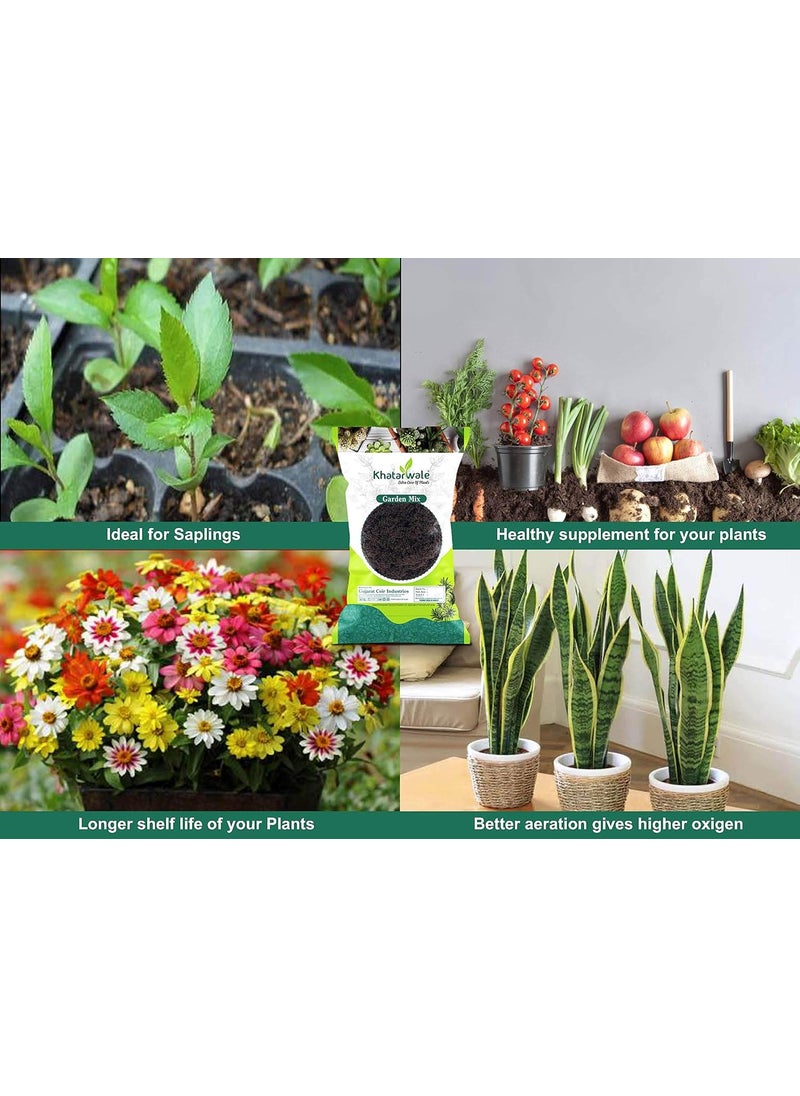 KHATARWALE - EXTRA CARE OF PLANTS Khatarwale Organic Garden Mix 900g Enriched with Vermicomost Ready to Use Compost for Kitchen Terrace Garden Lawn Landscapes  - Image 4