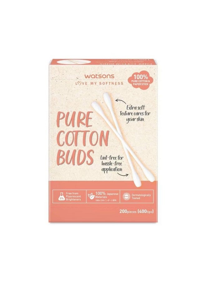 Watsons WATSONS Pure Cotton Buds (Dual Tip) 200s Paper Stick - Image 1