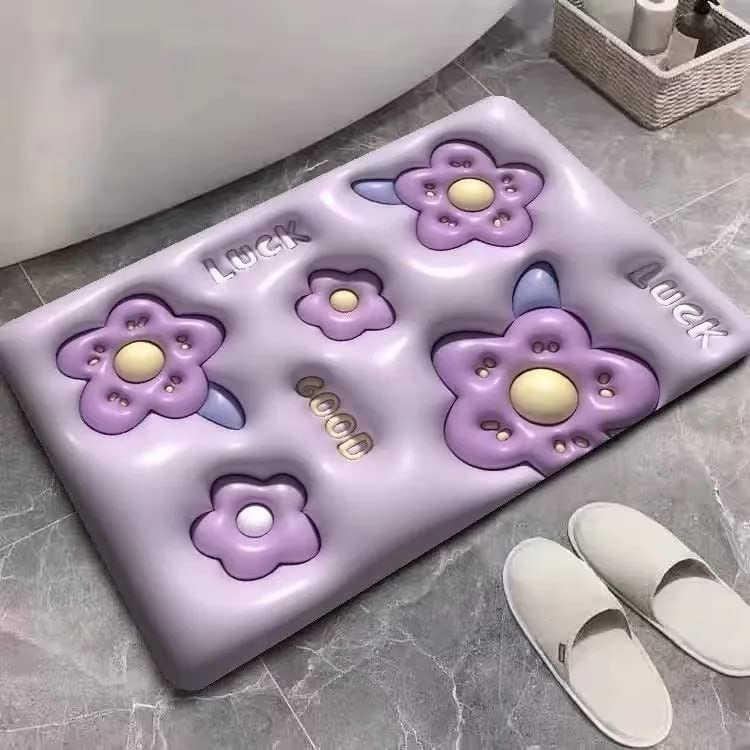 LA NEELJA 3D Cute Bathroom Mat Rug Diatomite Absorbent Bath Carpet Quick Drying Shower Bathtub Foot Door Floor Mat Home Decor Bath Mat - Image 4
