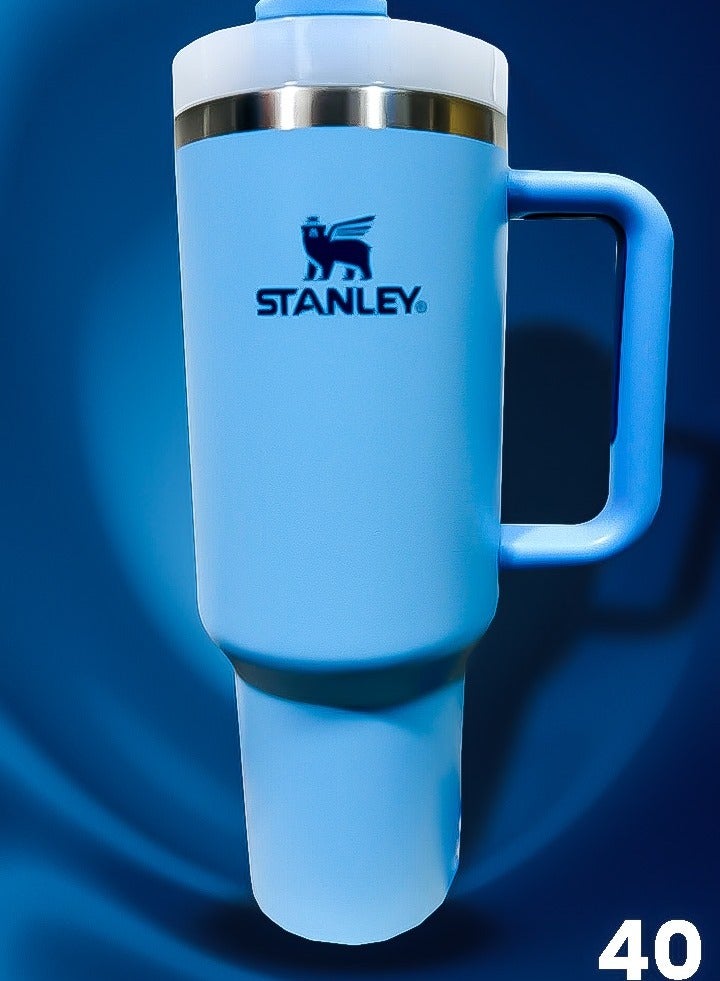 Stanley 40oz Tumbler Stainless Steel Travel Mug with Reusable Straw BPA Free Eco Friendly and Dishwasher Safe Leakproof FlowState Lid Double Wall Insulation Keeps Drinks Hot for 16 Hours and Cold for 24 Hours Slim Base Compatible with Most Car Cup Holders Rugged Ergonomic Handle for Easy Carrying on the Go - Image 1
