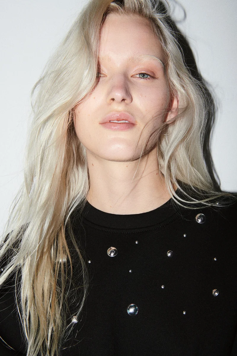 H&M Studded Scuba Sweatshirt