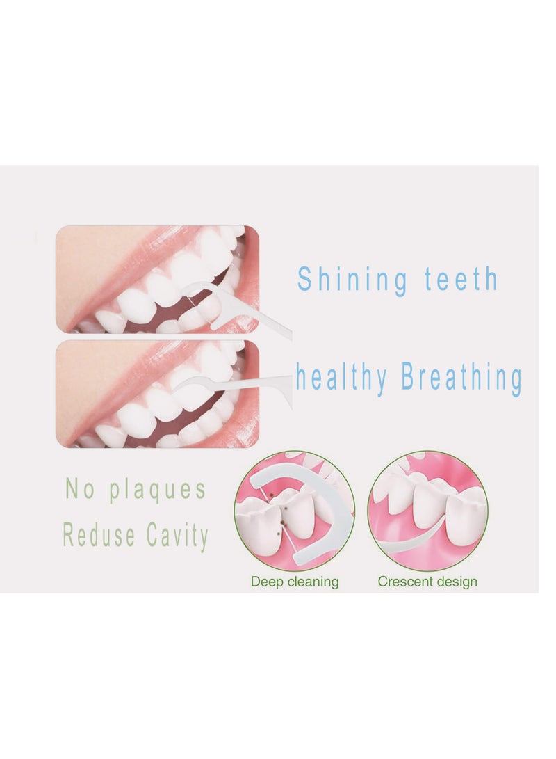 دادا 5 عبوات من خيط تنظيف الأسنان دادا، خيط تنظيف الأسنان، منظف اللثة، خيط تنظيف الأسنان بالنعناع، ​​أساسيات الأسنان، مزيل البلاك، تقليل التجويف، التنظيف العميق، خيط تنظيف الأسنان بتصميم الهلال، 50، عدد - Image 2