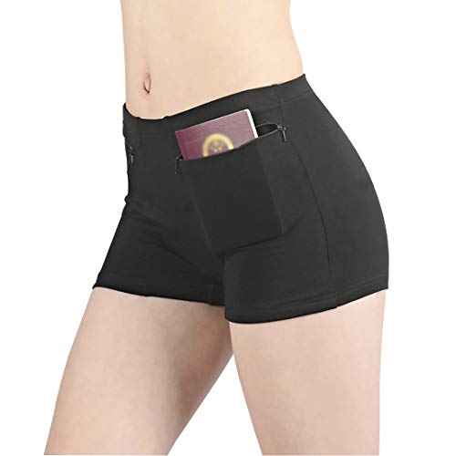 HR Pocket Pantie for Women, Travel Underwear with Secret Pocket Panties Women's, Small Size 2 Packs (Black) - Image 5