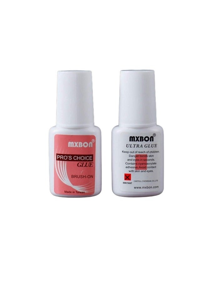 مكبون مجموعة من 2 غراء أظافر احترافي من Mxbon شفاف - Image 1