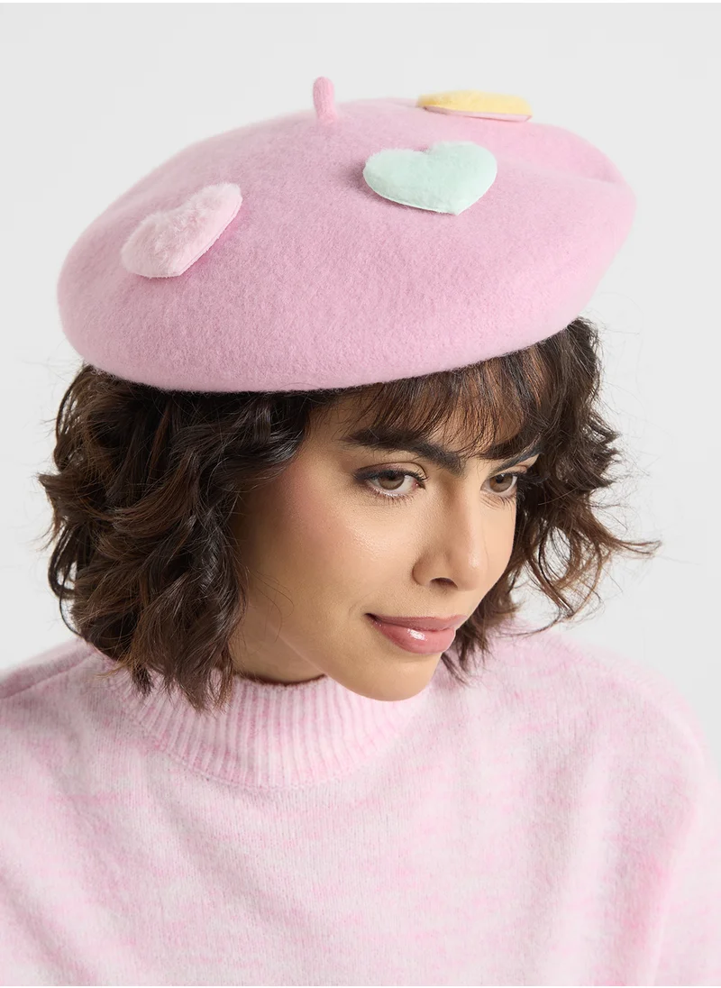 Ginger Heart Beret Hat