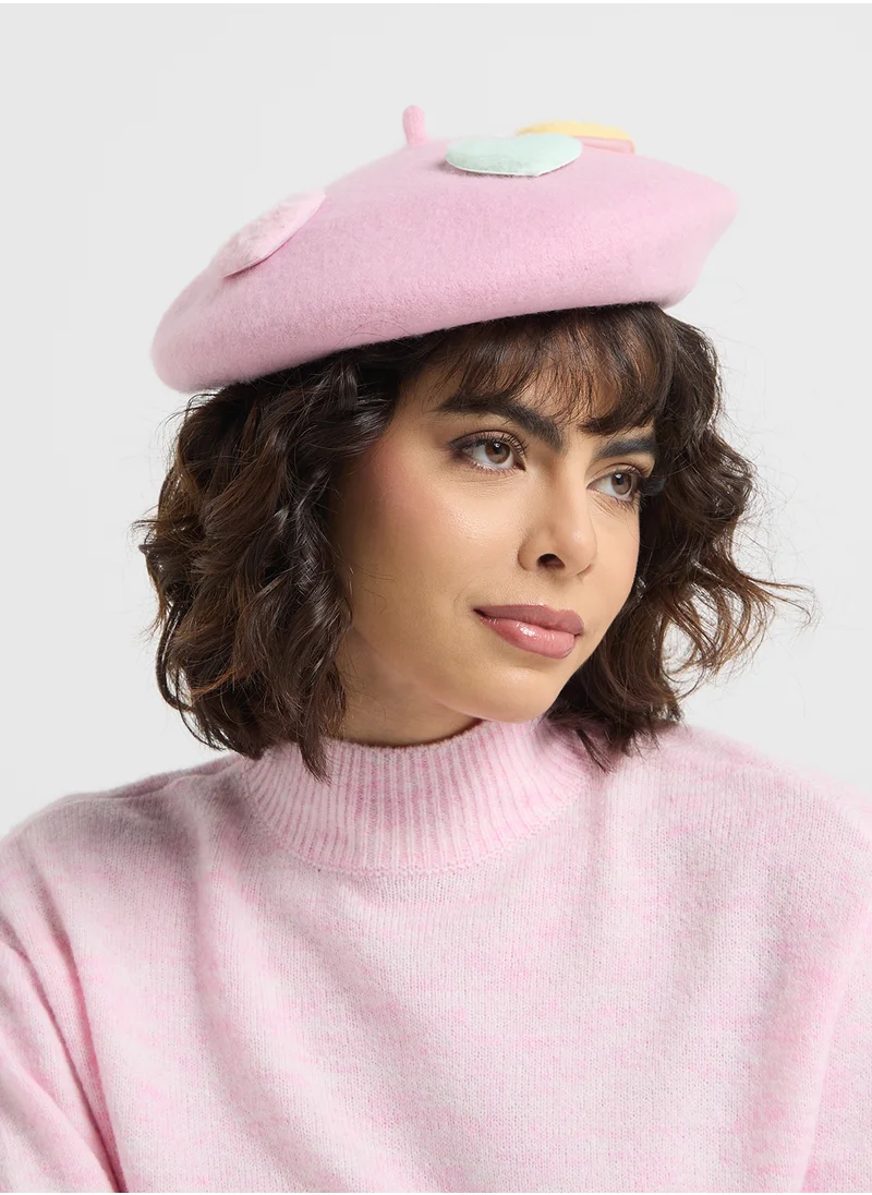 Ginger Heart Beret Hat