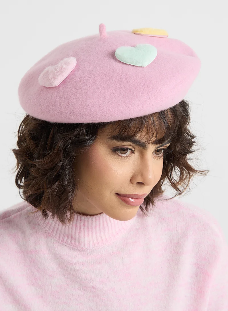 Ginger Heart Beret Hat