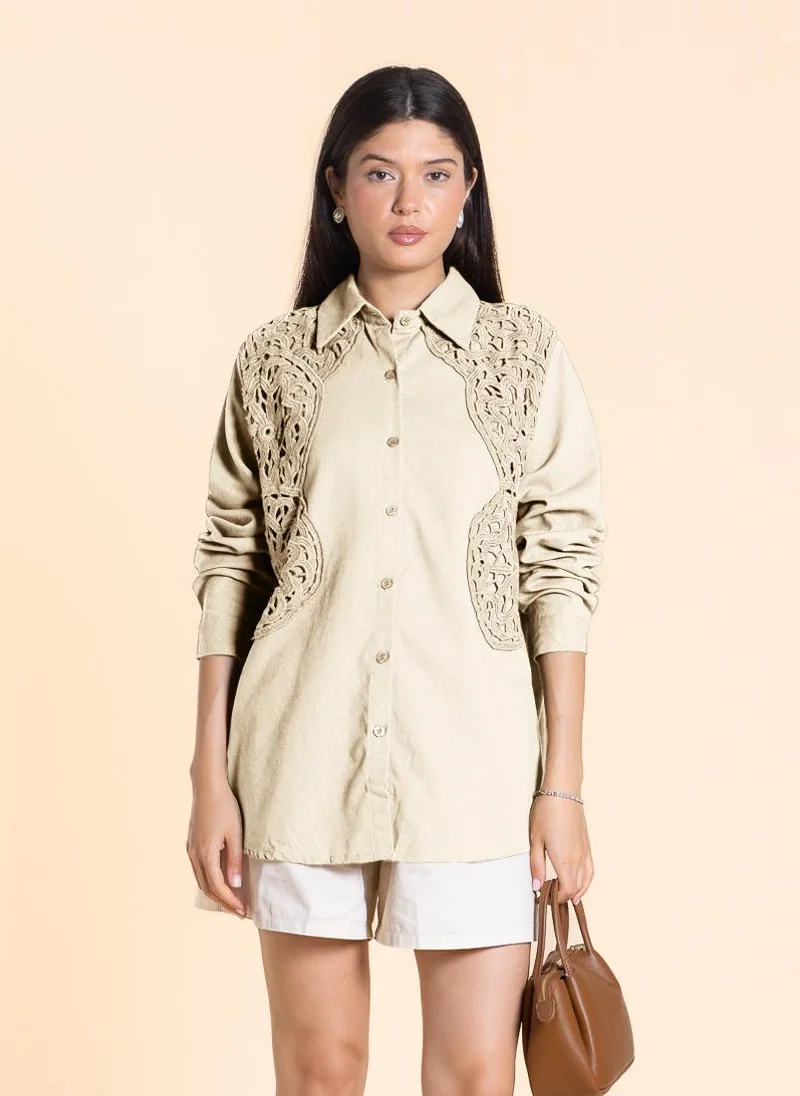 SHAPES DETAILED COMFORT COTTON SHIRT