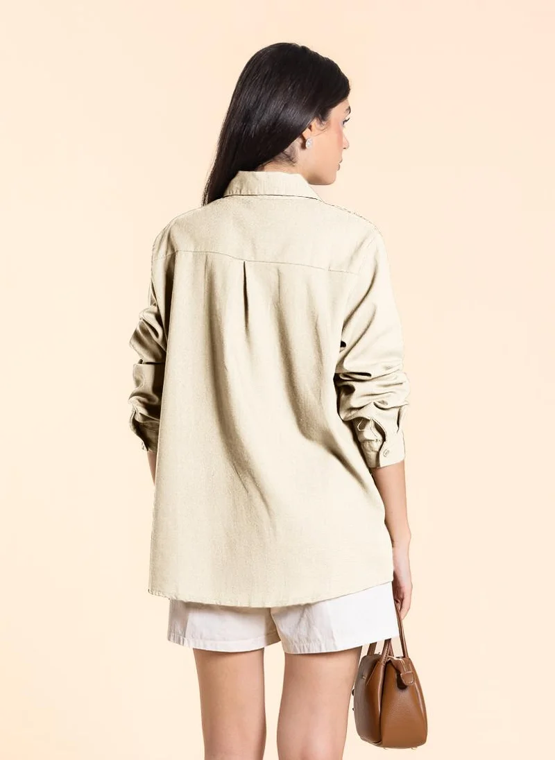 SHAPES DETAILED COMFORT COTTON SHIRT