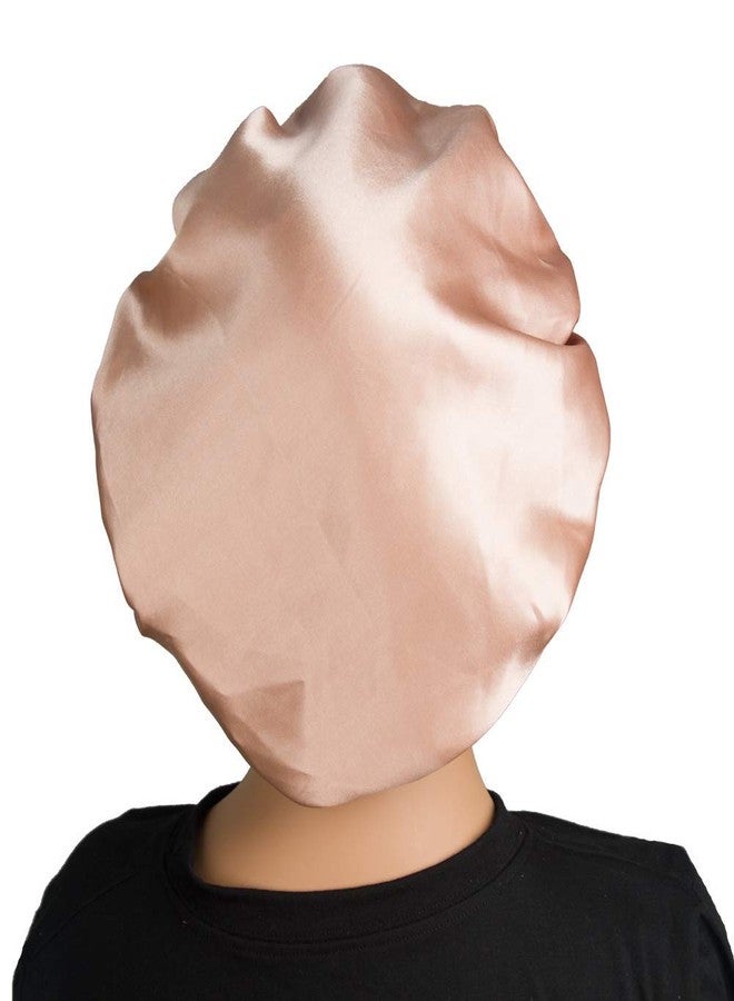 Dehman Handmade Fully Reversible Luxuries Pure Satin Hair Bonnet satin sleep cap Safe For All Hair Types - Most Beneficial Hair care Product Available 2020 (GOLD) - Image 2