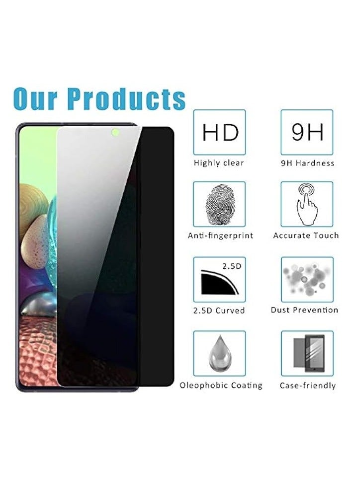 PROMASS Galaxy A71 / A71 5G Anti-Glare Privacy Screen Protector Tempered Glass [3D Touch][Case Friendly] Bubble Free - Image 3