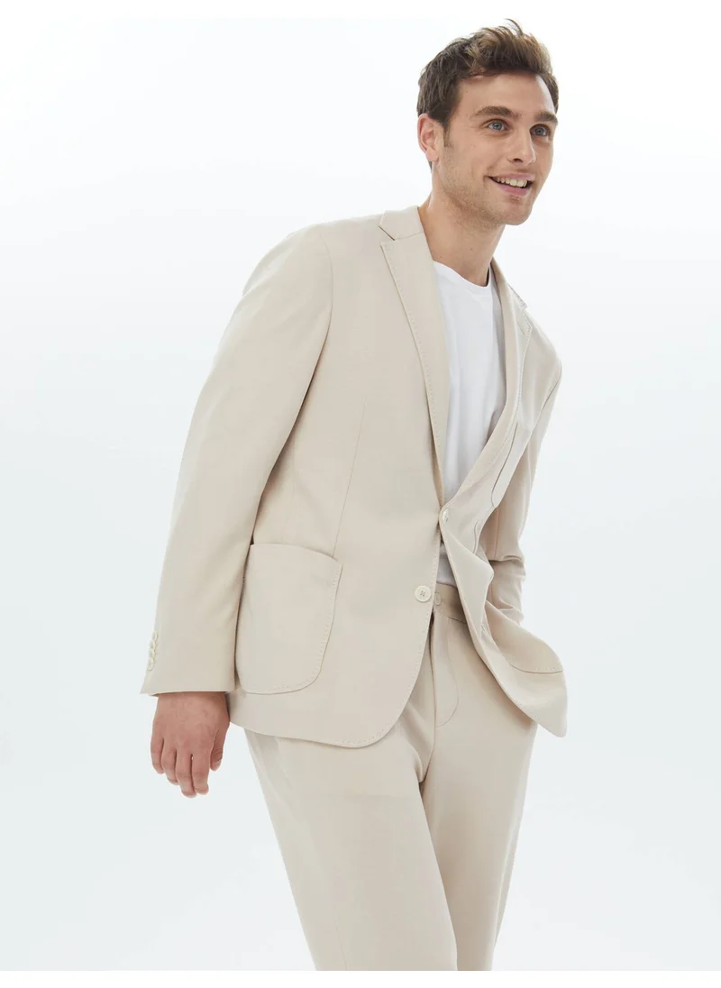 كيب Mink Plain Modern Fit Knitted Suit