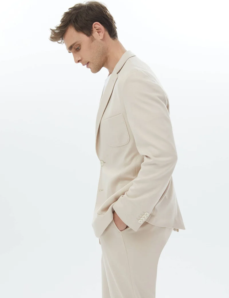 كيب Mink Plain Modern Fit Knitted Suit