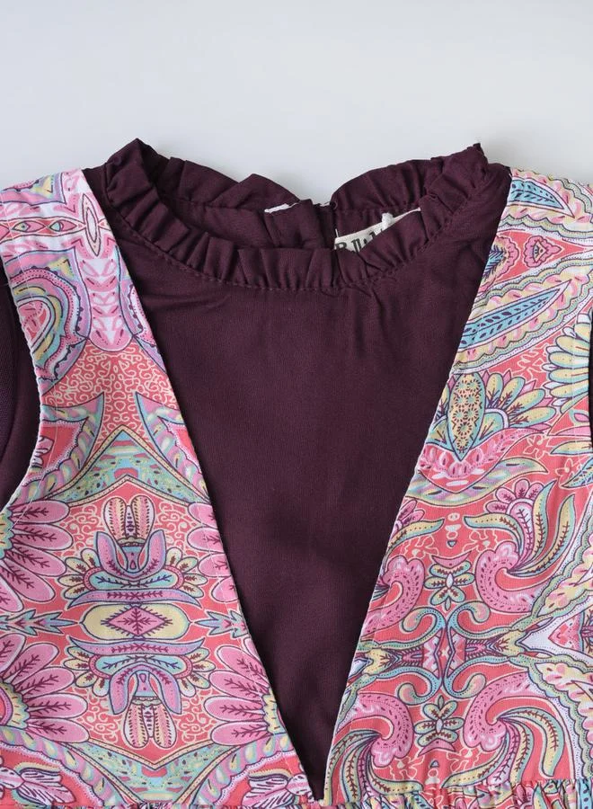 BELLA MODA Printed Overlay Dress