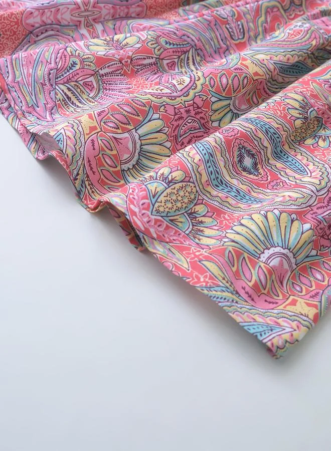 BELLA MODA Printed Overlay Dress