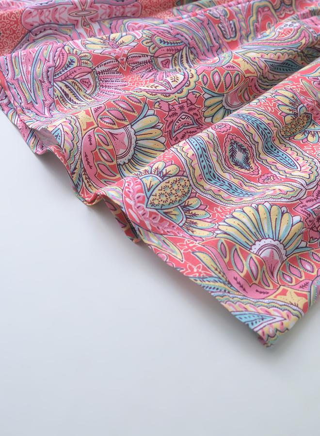 بيلا مودا فستان بطبعات وأجزاء متباينة - Image 5