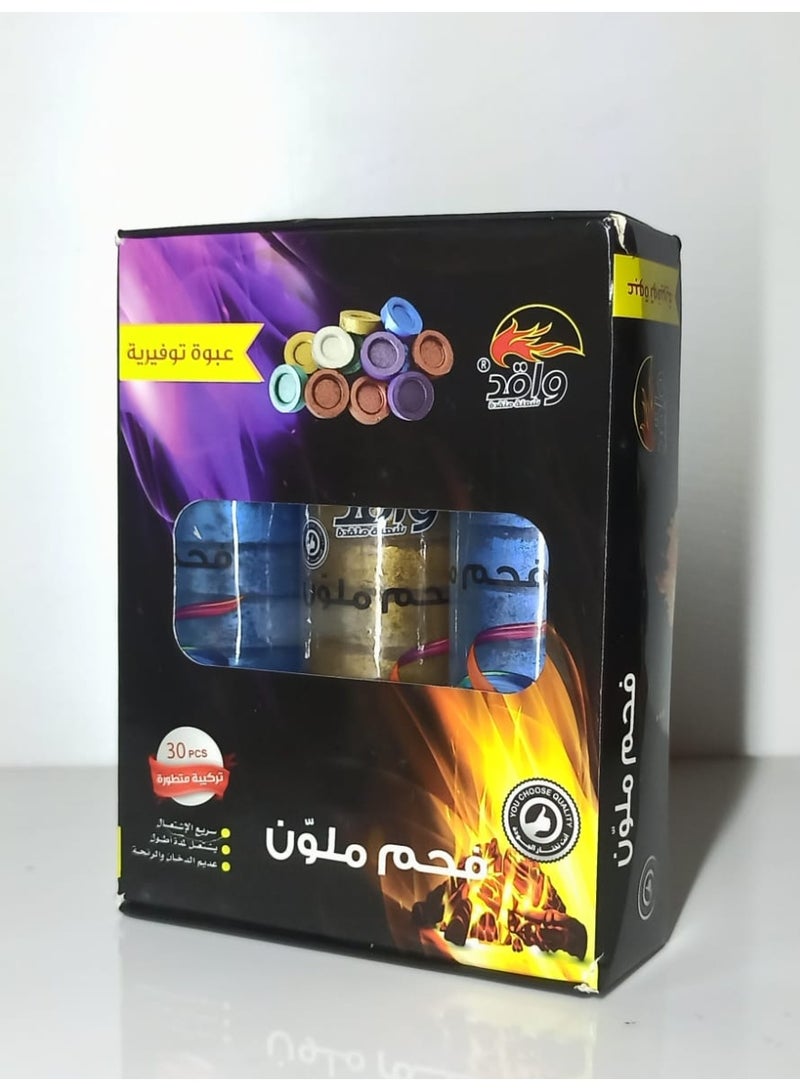 PAMCHAL 30 قطعة من فحم البخور متعدد الألوان - Image 2