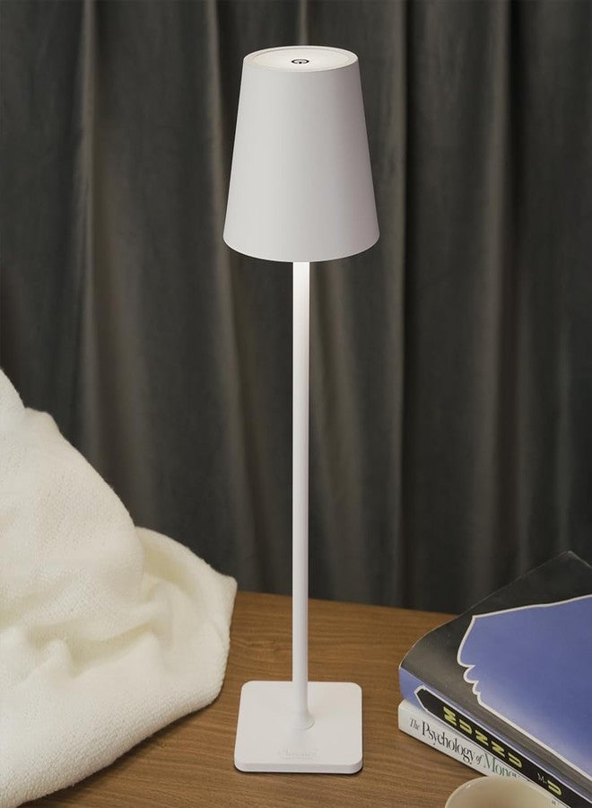 Chronos Conic Cordless LED Table Lamp - USB Rechargeable Portable Touch Control Dimmable 3 Light Color Tunable Table Lamp for Hotel, Cafe, Restaurant or Home for Bedside, Dining (Green) - Image 4