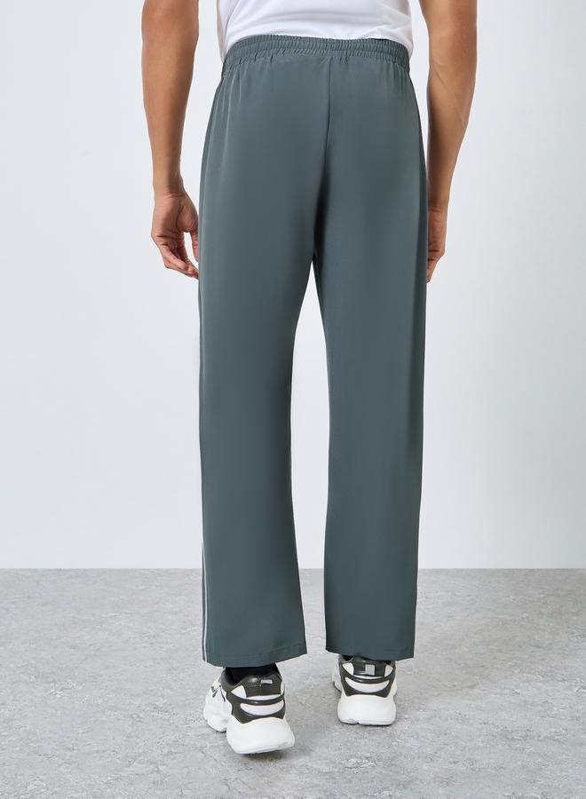 Styli Active Athleisure Track Pants with Side Panel and Print Detail - Image 4
