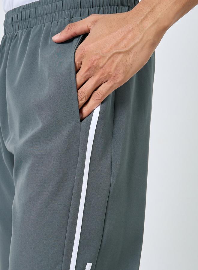 Styli Active Athleisure Track Pants with Side Panel and Print Detail - Image 3