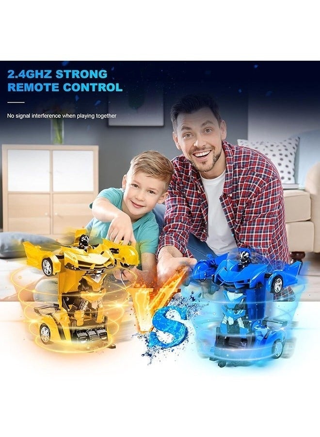 YelaJoy Deformation Robot Car Toys for Children ,360 Degree Rotating Drifting, 2.4Ghz & 1:18 ScaleRemote Control Transforming Robot Cars for Kids - Image 5