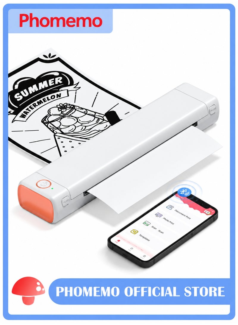 Phomemo M08F-A4 Portable Thermal Printer - Wireless Bluetooth Inkless Printer for A4 Size, Ideal for Travel, Office, and Home Use - Image 1