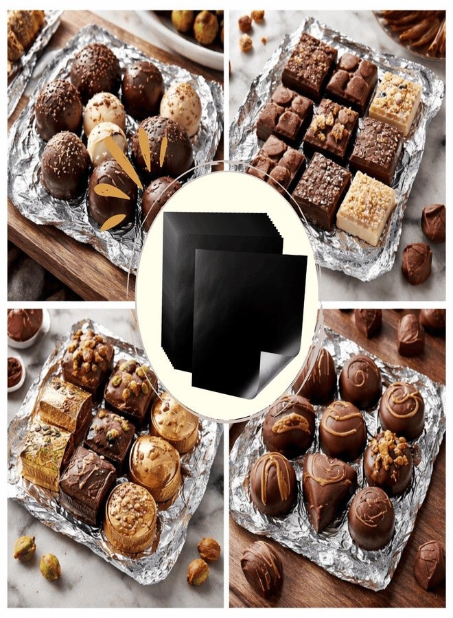 Foilman 500 Sheets Chocolate Wrappers Candy Wrappers Confectionery Foil sheets DIY Candy and Chocolate Wrapping For All Occasions Foil Wrappers - 3 x 3 Inch (Black) - Image 5