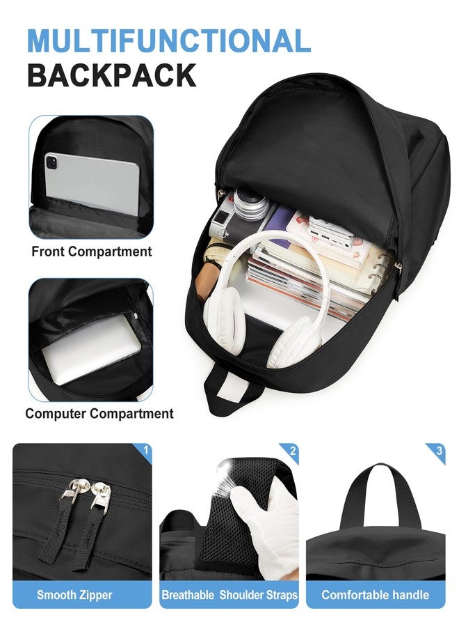 VGCUB Black School Backpacks Travel Book Bag Waterproof Work Light Aesthetic College Backpack for School Girls Boys Teens Mochilas Escolares Para NiÃ±as Casual Daypack for Women Men - Image 5
